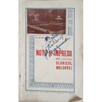 NOTE DE IMPRESII DIN SLANICUL MOLDOVEI