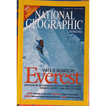 NATIONAL GEOGRAPHIC ROMANIA, MAI 2003. VIATA SI MOARTE PE EVEREST