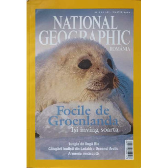 NATIONAL GEOGRAPHIC ROMANIA, MARTIE 2004. FOCILE DE GROENLANDA ISI INVING SOARTA