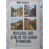 DEFILEURI, CHEI SI VAI DE TIP CANION IN ROMANIA