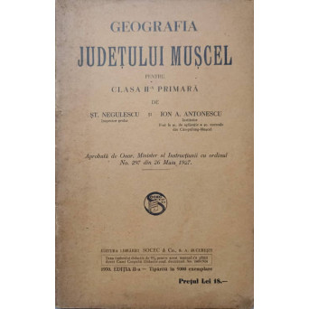 GEOGRAFIA JUDETULUI MUSCEL PENTRU CLASA A II-A PRIMARA