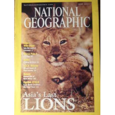 NATIONAL GEOGRAPHIC ASIA'S LAST LIONS JUNE 2001