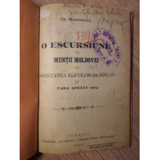 O ESCURSIUNE IN MUNTII MOLDOVEI CU SOCIETATEA ELEVILOR DIN BARLAD IN VARA ANULUI 1903