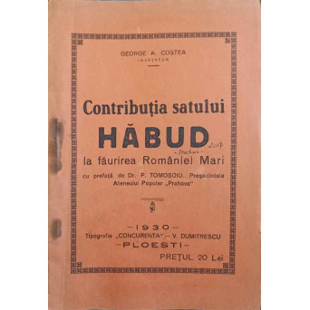 CONTRIBUTIA SATULUI HABUD LA FAURIREA ROMANIEI MARI