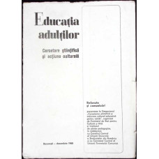 EDUCATIA ADULTILOR - CERCETARE STIINTIFICA SI ACTIUNE CULTURALA