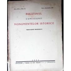 BULETINUL COMISIUNII MONUMENTELOR ISTORICE. ANUL XVII - FASC.41. IULIE-SEPTEMBRIE 1924