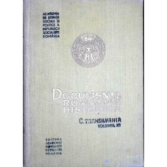 DOCUMENTA ROMANIAE HISTORICA C. TRANSILVANIA VOL.XII 1361-1365