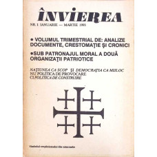 INVIEREA NR. 1, IANUARIE-MARTIE 1993 ARHIVA ISTORICA SI MAGAZIN STIINTIFIC