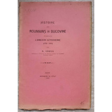 HISTOIRE DES ROUMAINS DE BUCOVINE A PARTIR DE L'ANNEXION AUTRICHIENNE 1775-1914