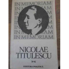 IN MEMORIAM NICOLAE TITULESCU