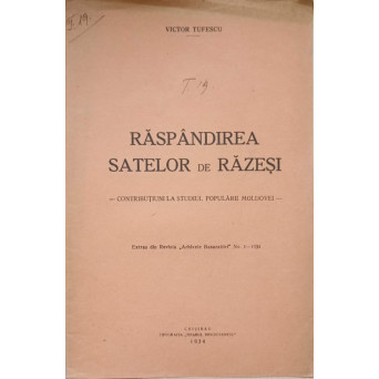 RASPANDIREA SATELOR DE RAZESI. CONTRIBUTIUNI LA STUDIUL POPULARII MOLDOVEI