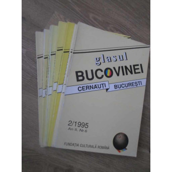 SET 7 REVISTE GLASUL BUCOVINEI CERNAUTI-BUCURESTI 1-2/1994, 2/1995,1/1996, 2,4/1997, 1/1998