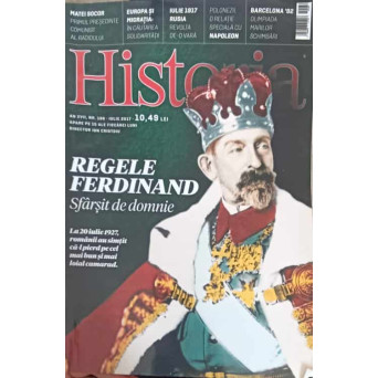 REVISTA HISTORIA NR.186/2017: REGELE FERDINAND, SFARSIT DE DOMNIE