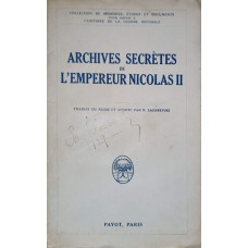 ARCHIVES SECRETES DE L'EMPEREUR NICOLAS II