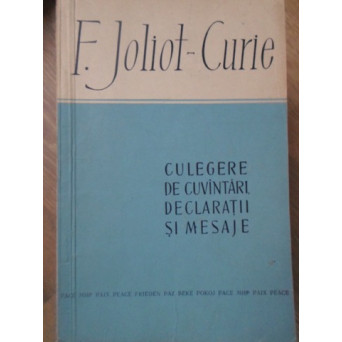 CULEGERE DE CUVANTARI, DECLARATII SI MESAJE