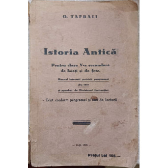 ISTORIA ANTICA PENTRU CLASA V-A SECUNDARA DE BAIETI SI DE FETE