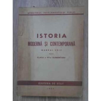 ISTORIA MODERNA SI CONTEMPORANA MANUAL UNIC