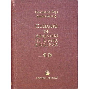 CULEGERE DE ABREVIERI IN LIMBA ENGLEZA