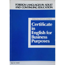 CERTIFICATE IN ENGLISH FOR BUSINESS PURPOSES