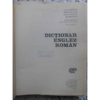 DICTIONAR ENGLEZ-ROMAN APROX. 120 000 DE CUVINTE