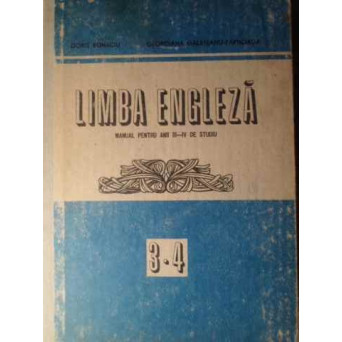 LIMBA ENGLEZA, MANUAL PENTRU ANII III-IV DE STUDIU