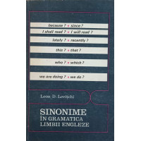SINONIME IN GRAMATICA LIMBII ENGLEZE SINONIME IN GRAMATICA LIMBII ENGLEZE