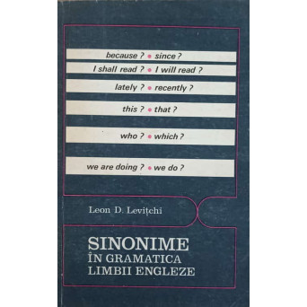 SINONIME IN GRAMATICA LIMBII ENGLEZE