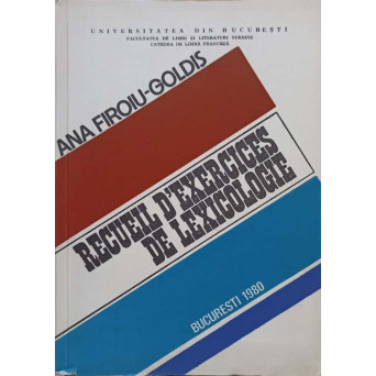 RECUEIL D'EXERCICES DE LEXICOLOGIE