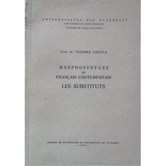 MORPHOSYNTAXE DU FRANCAIS CONTEMPORAIN, LES SUBSTITUTS