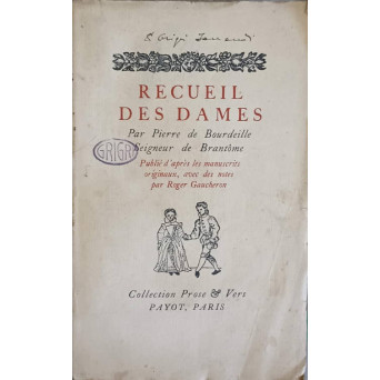 RECUEIL DES DAMES