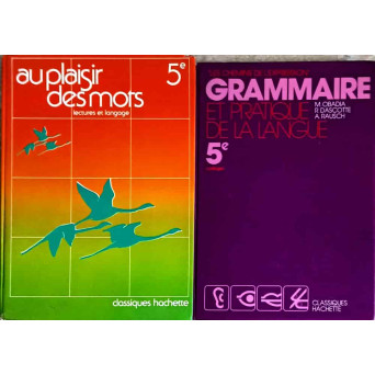 SET 2 VOL. 5e COLLEGES: AU PLAISIR DES MOTS LECTURES ET LANGAGE; GRAMMAIRE ET PRATIQUE DE LA LANGUE 
