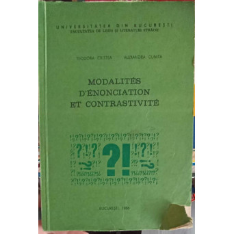 MODALITES D'ENONCIATION ET CONTRASTIVITE
