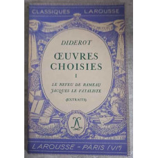 OEUVRES CHOISIES VOL.1 LE NEVEU DE RAMEAU JACQUES LE FATALISTE