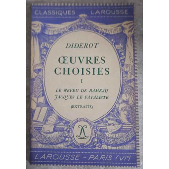 OEUVRES CHOISIES VOL.1 LE NEVEU DE RAMEAU JACQUES LE FATALISTE