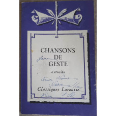 CHANSONS DE GESTE