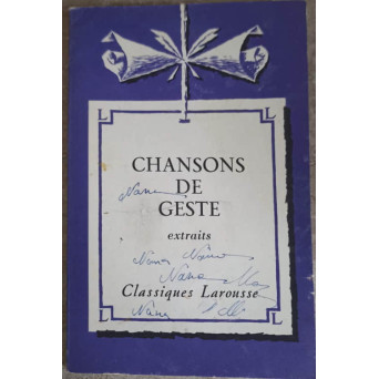 CHANSONS DE GESTE