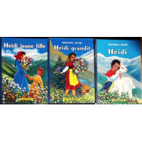 LOT 3 CARTI IN LB. FRANCEZA HEIDI: HEIDI, LA MERVELLEUSE HISTOIRE D'UNE FILLE DE LA MONTAGNE. HEIDI GRANDIT. HEIDI JEUNE FILLE