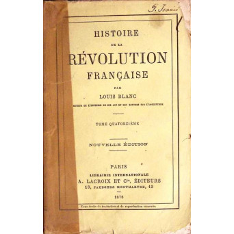 HISTOIRE DE LA REVOLUTION FRANCAISE TOME QUATORZIEME