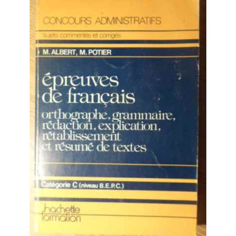 EPREUVES DE FRANCAIS