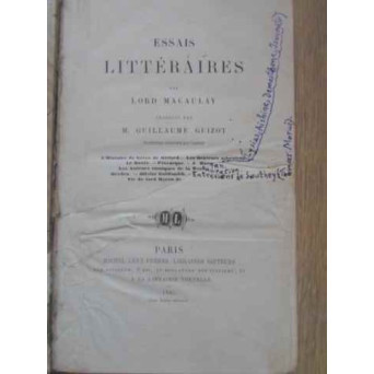 ESSAIS LITTERAIRES