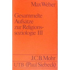 GESAMMELTE AUFSATZE ZUR RELIGIONS SOZIOLOGIE III