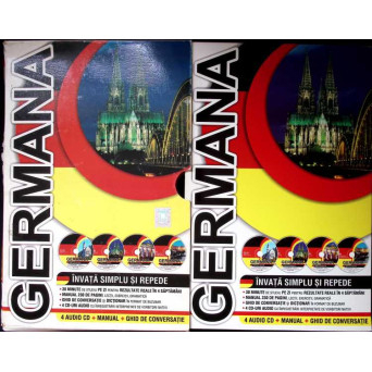 INVATA SIMPLU SI REPEDE GERMANA. 4 AUDIO CD+MANUAL+GHID DE CONVERSATIE