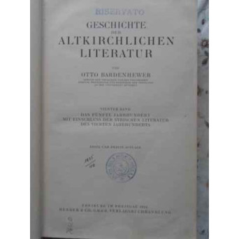 GESCHICHTE DER ALTKIRCHLICHEN LITERATUR VIERTER BAND