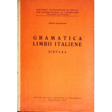 GRAMATICA LIMBII ITALIENE. SINTAXA
