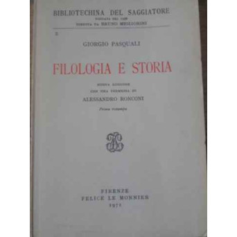 FILOLOGIA E STORIA