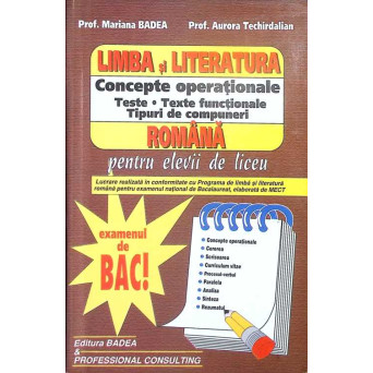 LIMBA SI LITERATURA ROMANA PENTRU ELEVII DE LICEU