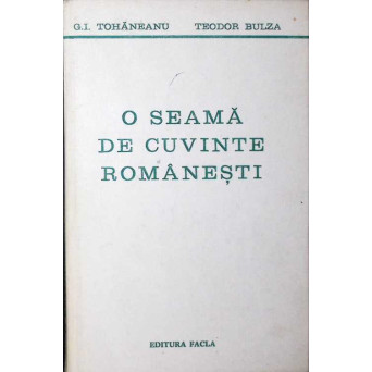 O SEAMA DE CUVINTE ROMANESTI