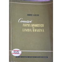 CERCETARI ASUPRA SONORITATII IN LIMBA ROMANA CERCETARI ASUPRA SONORITATII IN LIMBA ROMANA