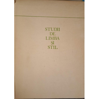 STUDII DE LIMBA SI STIL