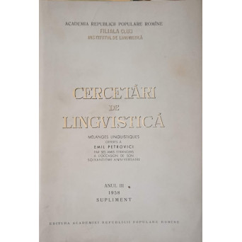 CERCETARI DE LINGVISTICA